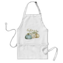 Autumn Blue Pumpkin Apron