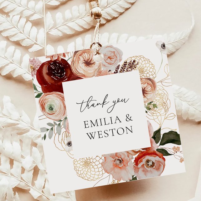 Autumn Bohemian Wedding Favour Tag (Creator Uploaded)
