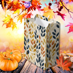 Autumn Boho and Bohemian Leaves Medium Gift Bag