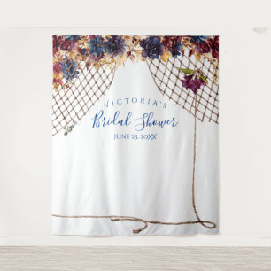 Autumn Boho Bridal Shower Photo Booth Backdrop Tapestry