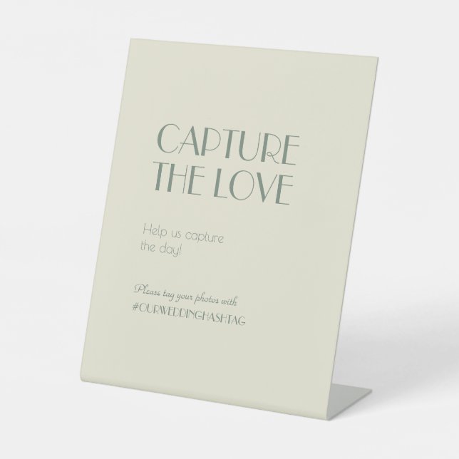 Autumn Boho Deco | Cream Capture the Love Pedestal Sign (Front)