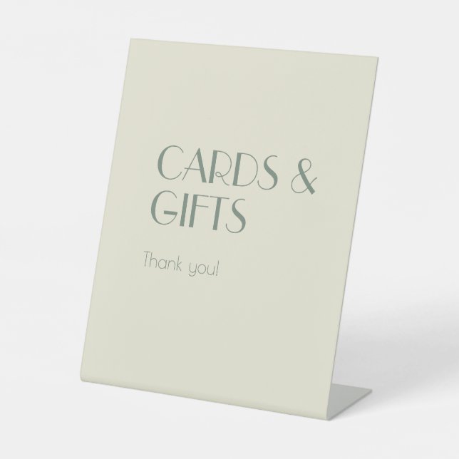 Autumn Boho Deco | Cream Cards and Gifts Pedestal Sign (Front)