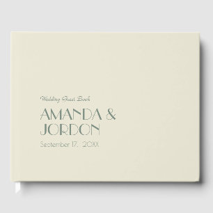 Autumn Boho Deco Cream Wedding Guest Book