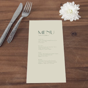 Autumn Boho Deco   Cream Wedding Menu