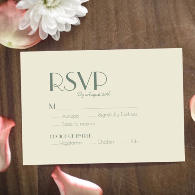 Autumn Boho Deco | Cream Wedding RSVP Card (Creator Uploaded)
