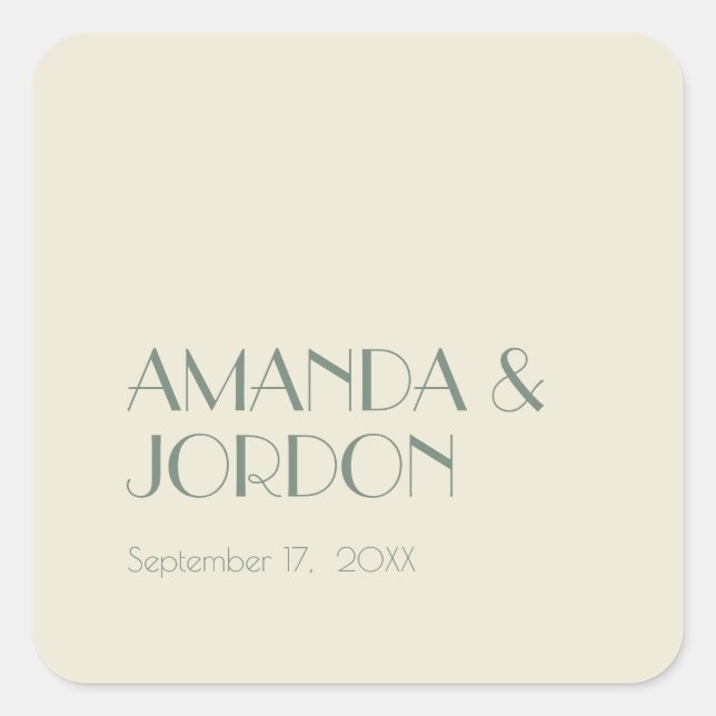Autumn Boho Deco | Cream Wedding Seal Sticker (Front)