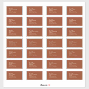 Autumn Boho Deco   Rust Guest Address Label