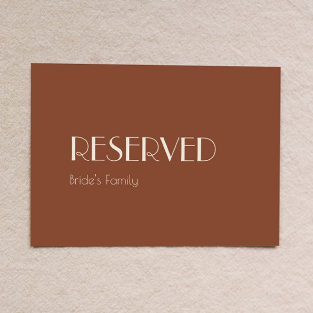 Autumn Boho Deco | Rust Wedding Reserved Sign (Creator Uploaded)