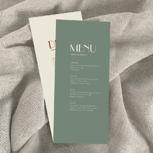 Autumn Boho Deco Sage Green dinner drink menu