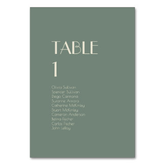 Autumn Boho Deco | Sage Green Table Number Guests
