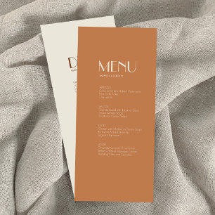 Autumn Boho Deco   Terracotta dinner drink menu