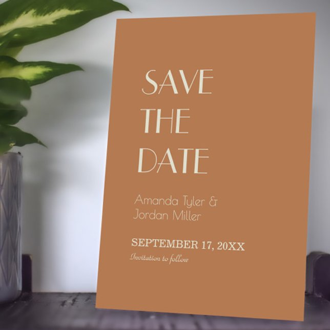 Autumn Boho Deco | Terracotta Wedding Save The Date (Creator Uploaded)