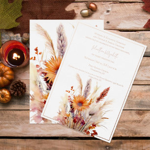 Autumn Boho Floral Wedding White