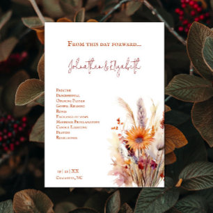 Autumn Boho Floral Wedding   White Program