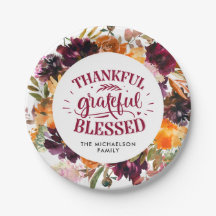 Autumn Boho Personalised Floral Thanksgiving