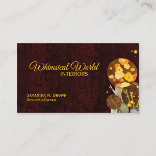 Autumn Boho Trees Personalised Business Cards