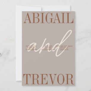 Autumn Bold and Retro Wedding Invitation