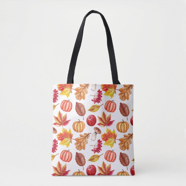 Autumn Botanic Seamless: Floral Elegance. Tote Bag (Front)