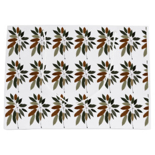 Autumn Botanical Leaf Art  Large Gift Bag