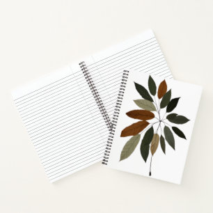 Autumn Botanical Leaf Art Notebook