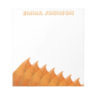 Autumn Botanical Orange Leaves Notepad