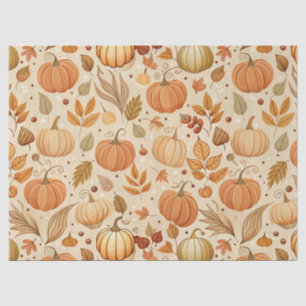 Autumn Botanical Pumpkin Vine Pattern Tissue Paper