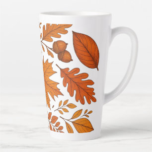 Autumn Botanical – Vintage Fall Leaves Latte Mug