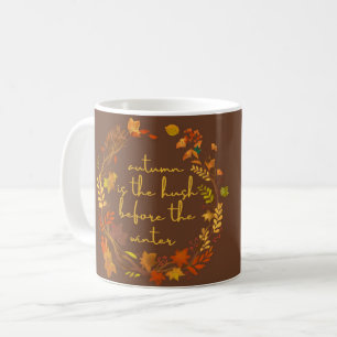 Autumn Botanical Wreath Mug,Elegant Fall Coffeecup Coffee Mug