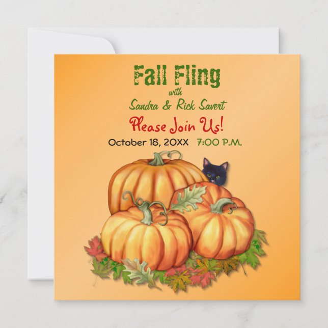 Autumn Bounty Fall Fling Invitation (Front)
