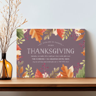 Autumn Bounty   Thanksgiving Dinner Invitation