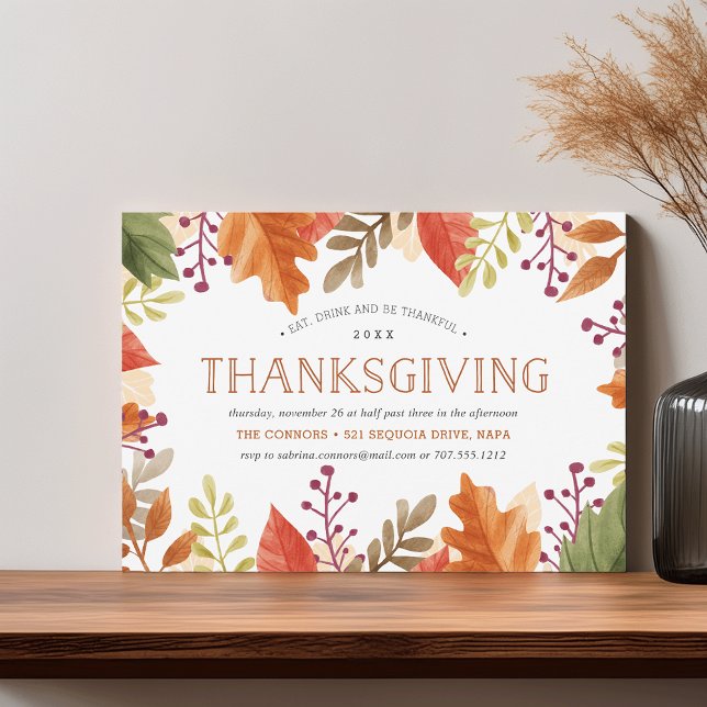Autumn Bounty | Thanksgiving Dinner Invitation (Creator Uploaded)