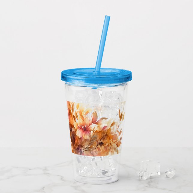 Autumn Bouquet Acrylic Tumbler (Back Ice)