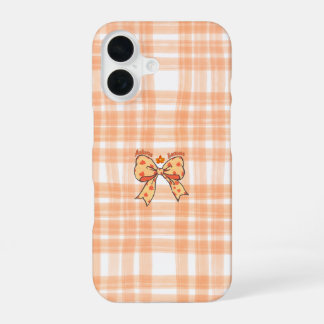 Autumn Bow Aesthetic Cosy Orange iPhone 16 Case