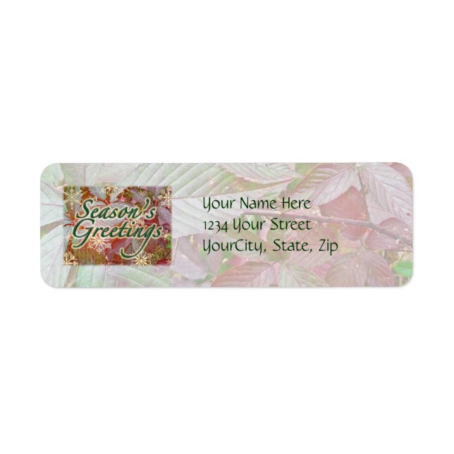 Autumn Brambles Season's Greetings Label Return Address Label (Front)