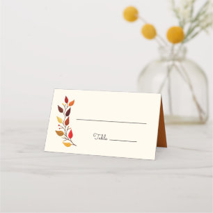 Autumn Branch Fall Wedding Place Card