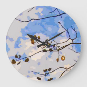 Autumn Branches Abstract Wall Clock