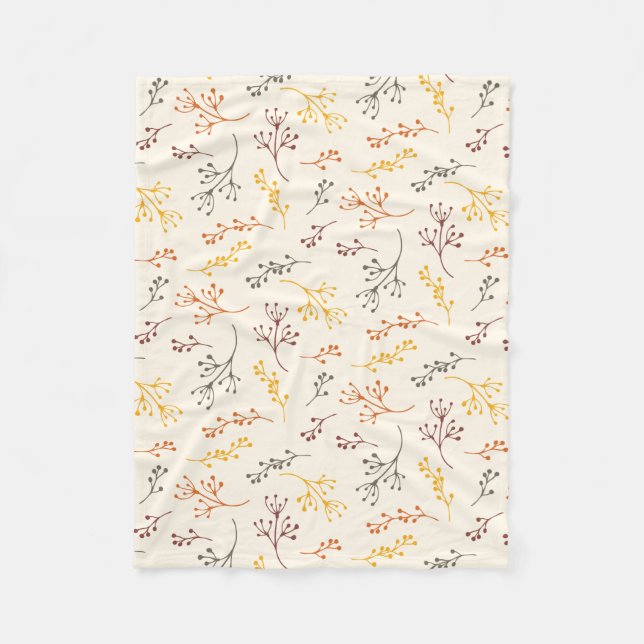 Autumn Branches Fleece Blanket (Front)