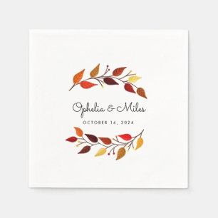 Autumn Branches Wedding  Napkin