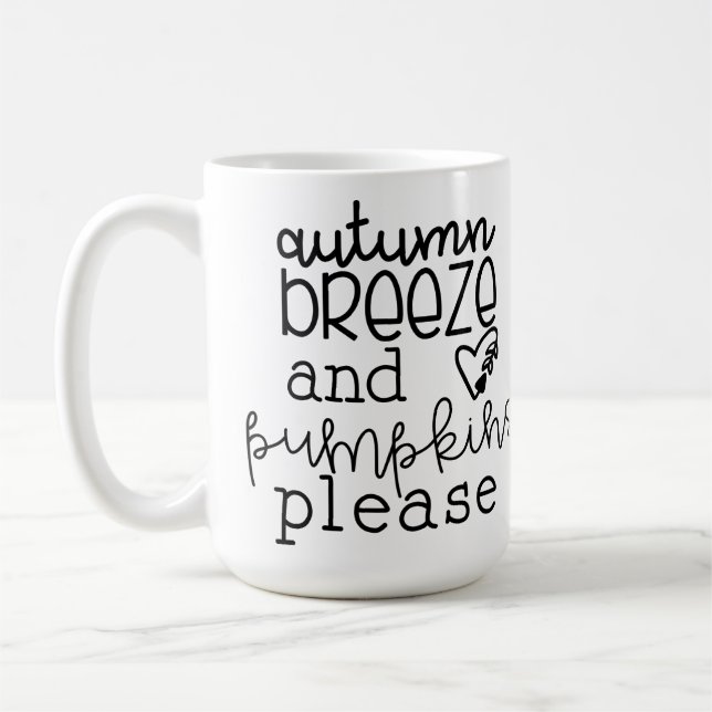 AUTUMN BREEZE AND PUMPKINS PLEASE COFFEE MUG (Left)