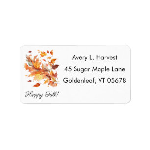 Autumn Breeze Maple Cascade, custom Label