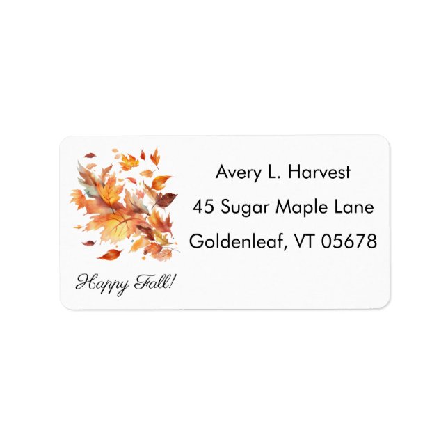Autumn Breeze Maple Cascade, custom Label (Front)