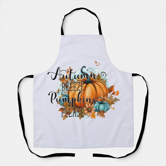 Autumn Breeze, Pumpkins Please – Cosy Fall Vibes Apron (Front)