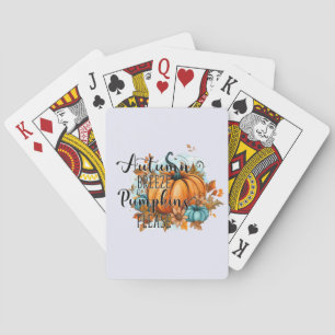 Autumn Breeze, Pumpkins Please – Cosy Fall Vibes Playing Cards
