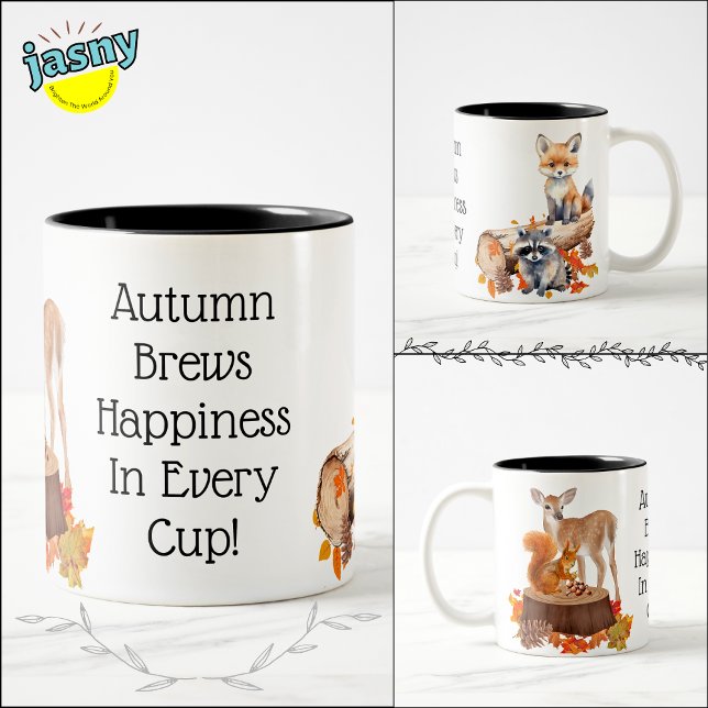 Autumn Brews Happiness Two-Tone Coffee Mug (Creator Uploaded)