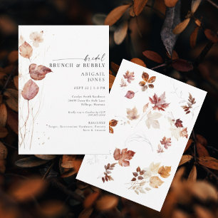 Autumn Bridal Brunch & Bubbly Invitation