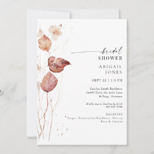 Autumn Bridal Shower  Invitation