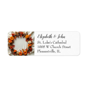 Autumn Bridal Wreath Return Address Label