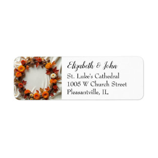 Autumn Bridal Wreath Return Address Label