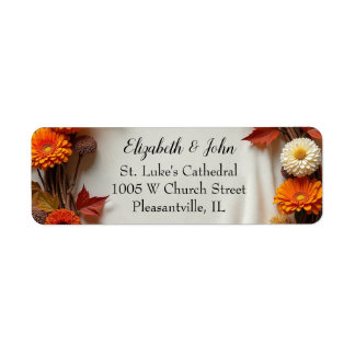 Autumn Bridal Wreath Return Address Label