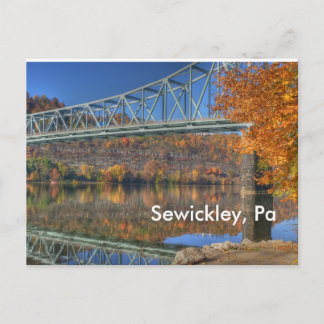 autumn bridge, Sewickley, Pa Postcard